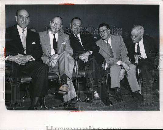 1955 Press Photo Frank P. Celeste, Ralph H. Dombey, Charles A. Foster- Historic Images