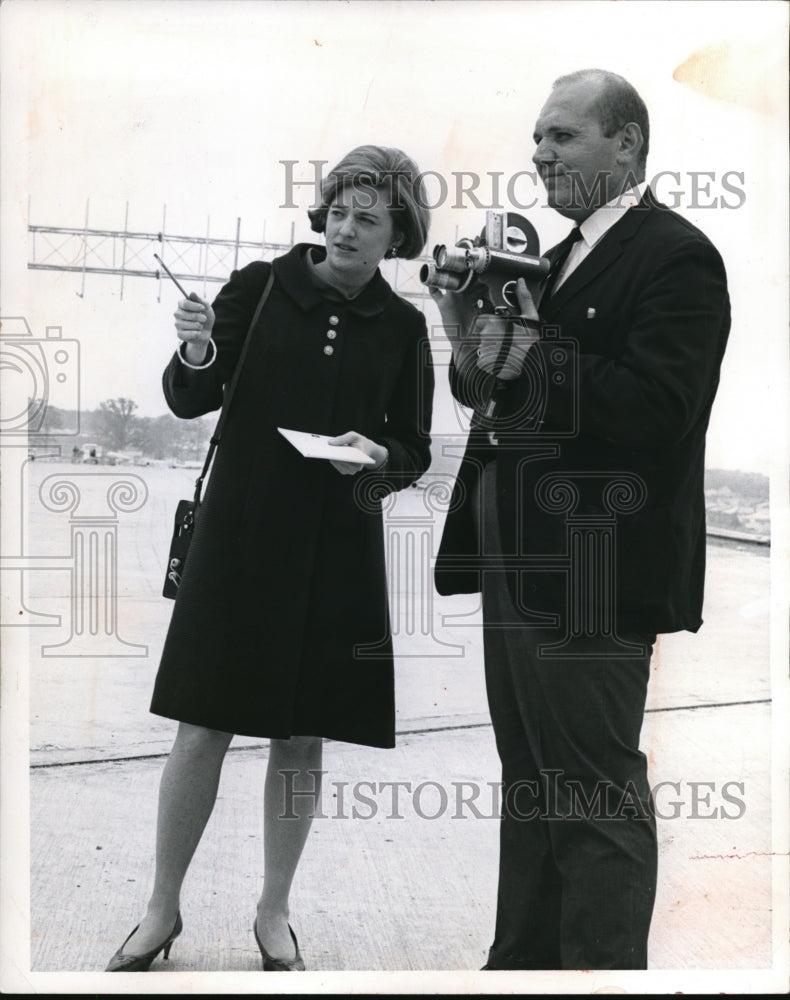 1968 Press Photo Rebecca Bell and Ed Verba  WKYC TV - Historic Images