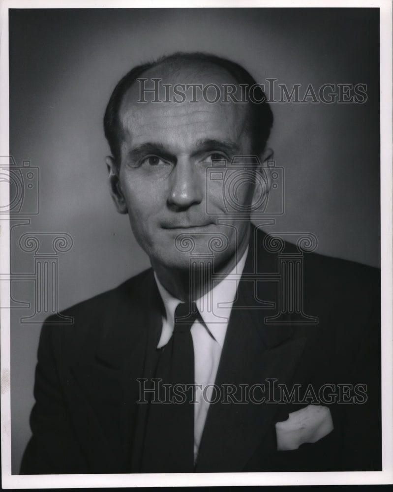 1956 Press Photo Joseph F.Dobosey President Essential Electric Corp. in Ohio.- Historic Images