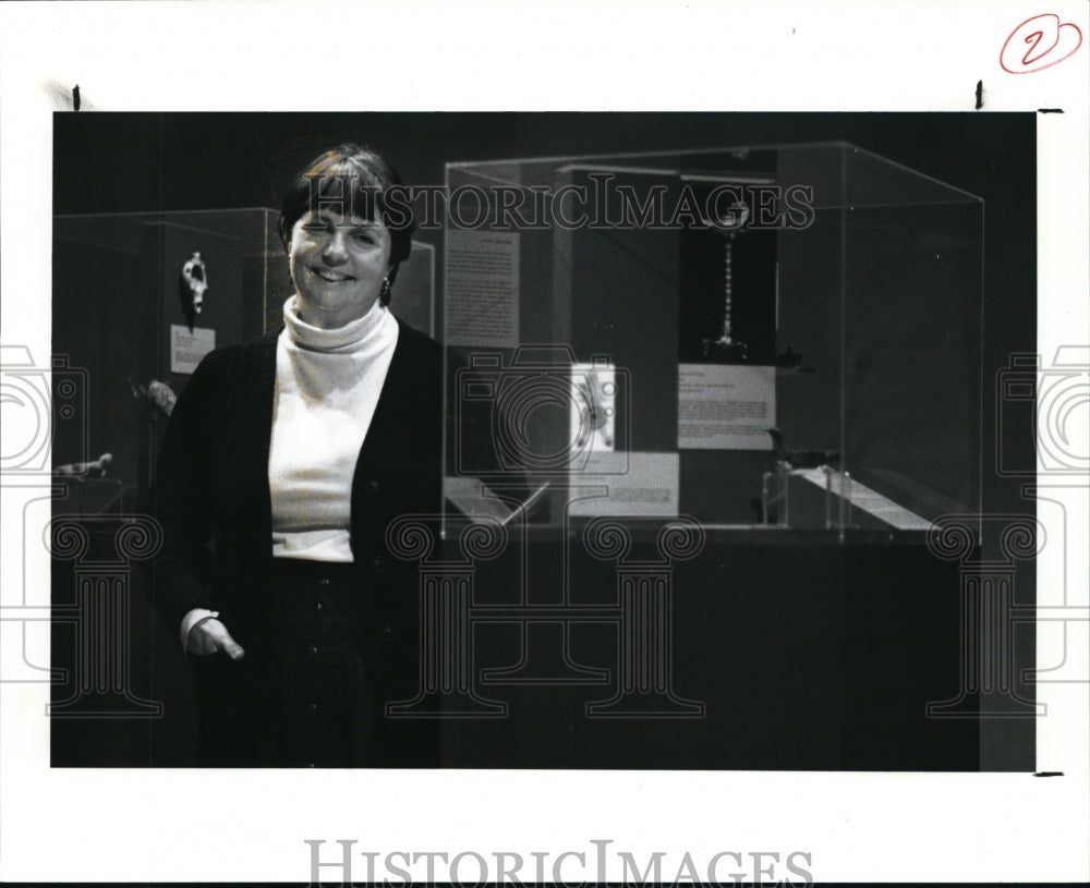 1989 Press Photo Patricia Fallon director Florence O&#39;Donnell Wasner Gallery - Historic Images