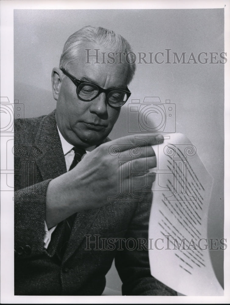 1963 Press Photo Upshur Evans, President of Cleveland Development Foundation- Historic Images