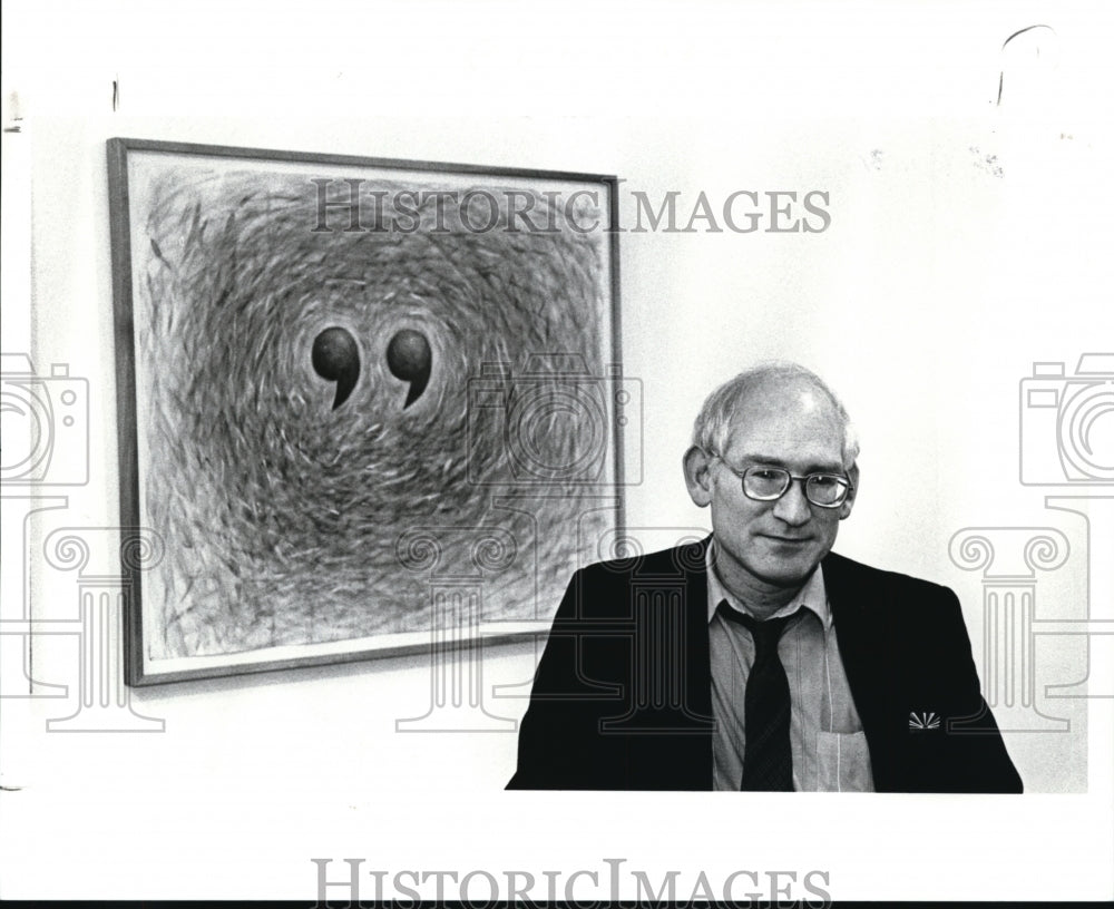 1989 Press Photo Critic Peter Frank at the Cleveland Center for Contemporary Art- Historic Images