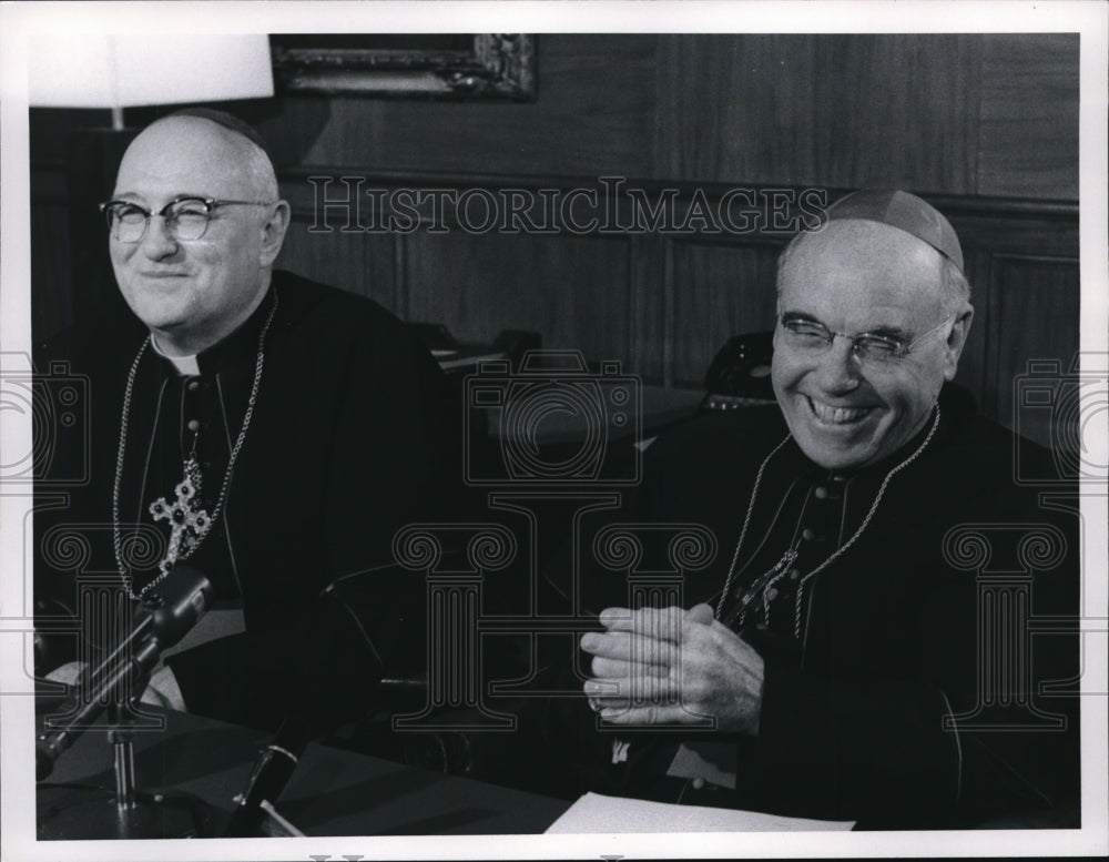 1968 Press Photo Bishops Clarence G. Gssanmann Aux Bishop Clarence E. Elwell- Historic Images