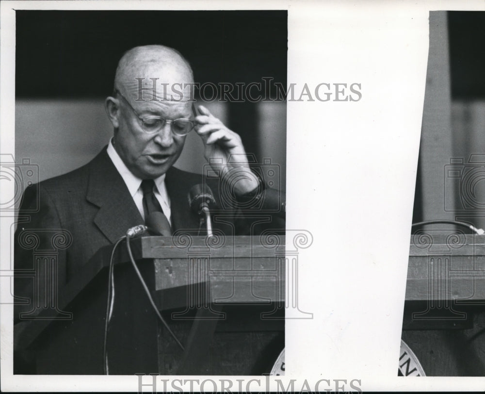 1958 Press Photo Dwight D. Eisenhower to visit cleve - cva13385- Historic Images