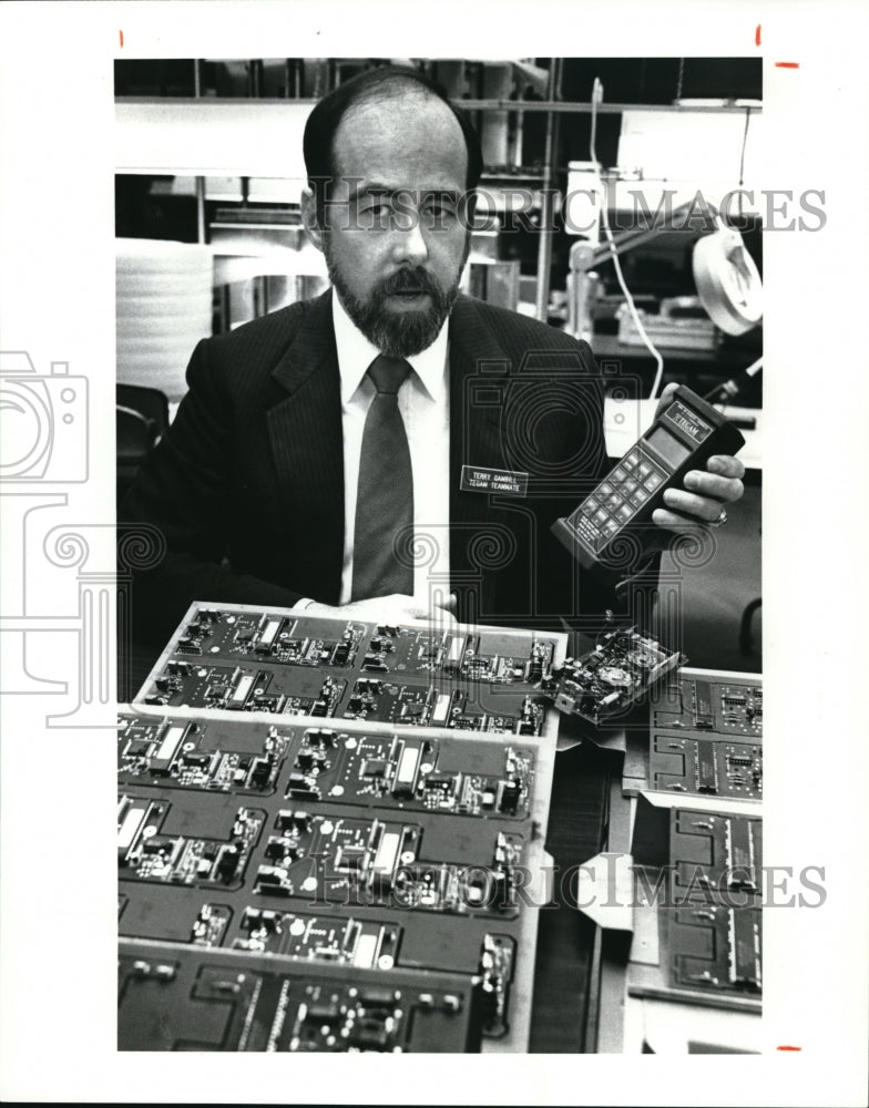 1969 Press Photo Terry Gambil is the owner of Tegam Inc. at Madison Ohio- Historic Images