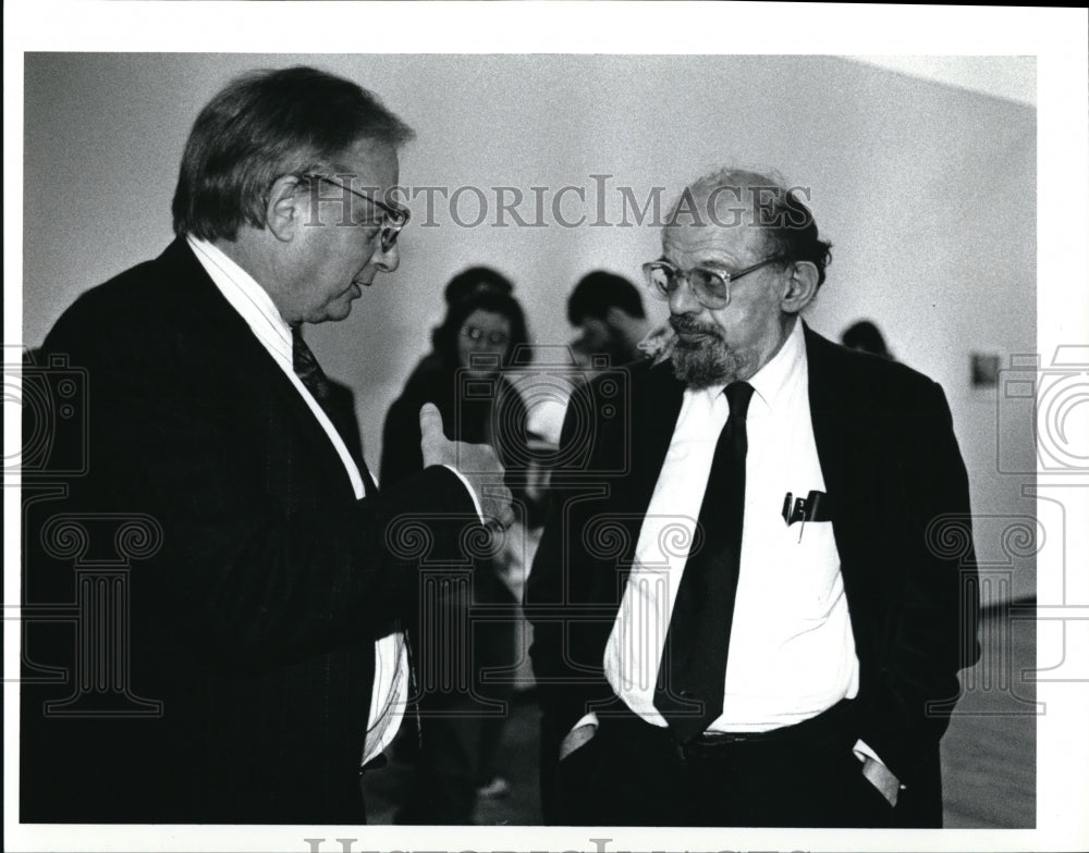 1991 Press Photo Bob Jackson with Allen Ginsberg at the Center- Historic Images