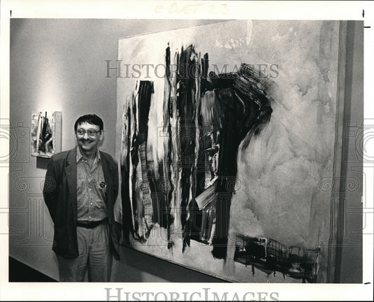 1990 Press Photo David Haberman, at the William Busta Gallery- Historic Images