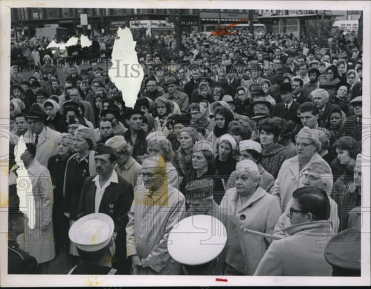 1963 Press Photo Memorial service for President Kennedy at Public Square- Historic Images