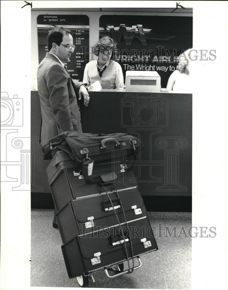 1985 Press Photo The last plane out for Wright Airlines- Historic Images