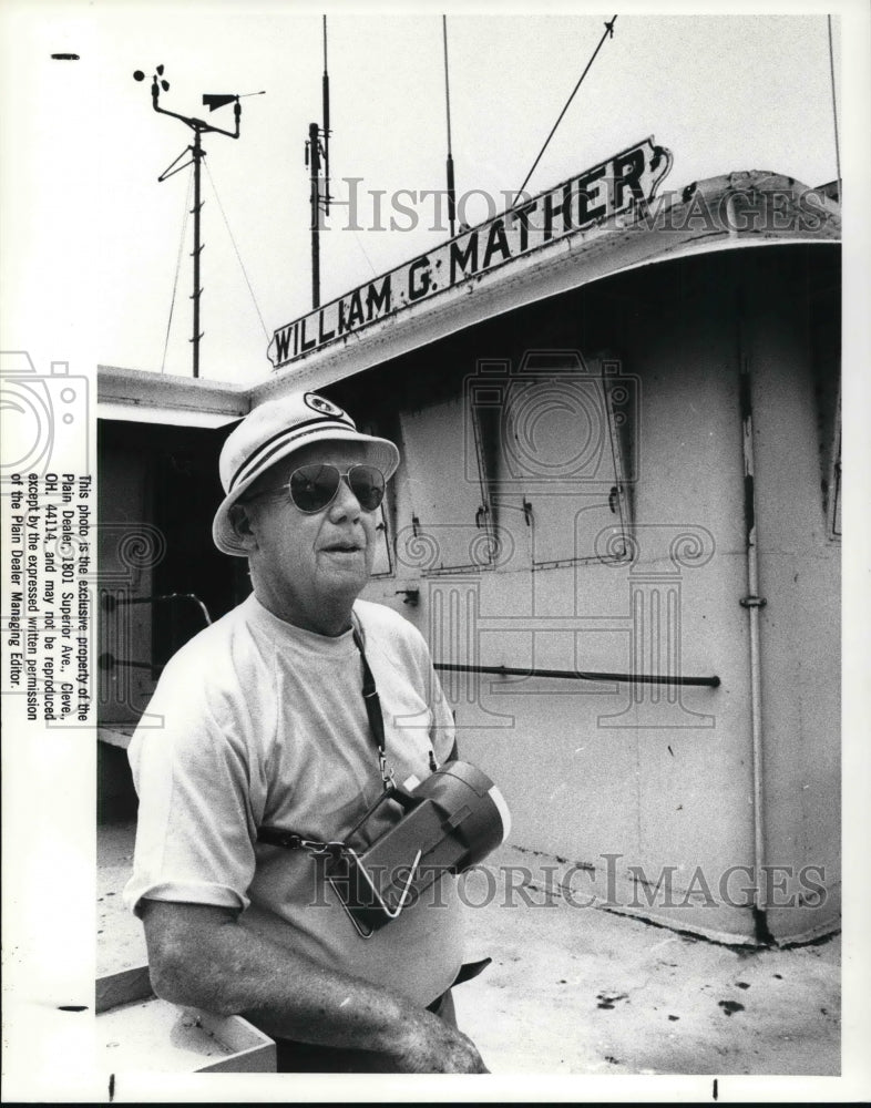 1988 Press Photo John C. Culberston, Retired Fleet Engineer for the Cliffs Fleet- Historic Images