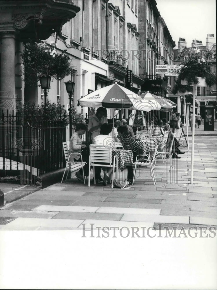 1986 Press Photo Pavement Bath Avon in England- Historic Images