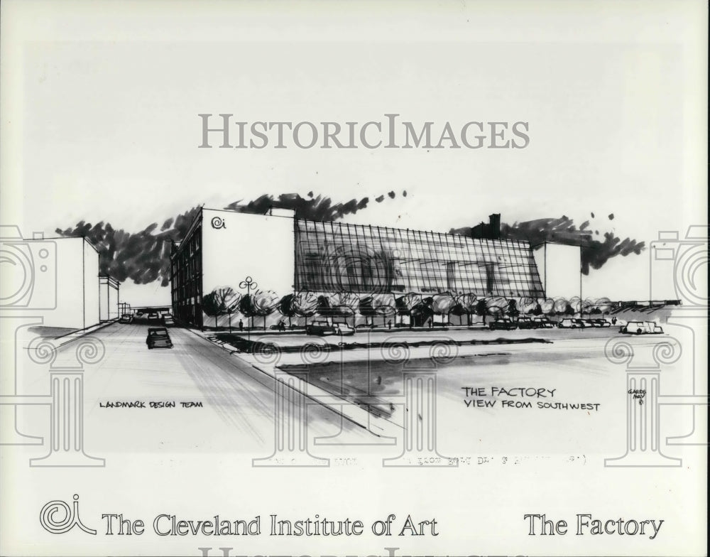 1992 Press Photo Northwest elevation of the Factory Euclid Avenue, Cleveland- Historic Images