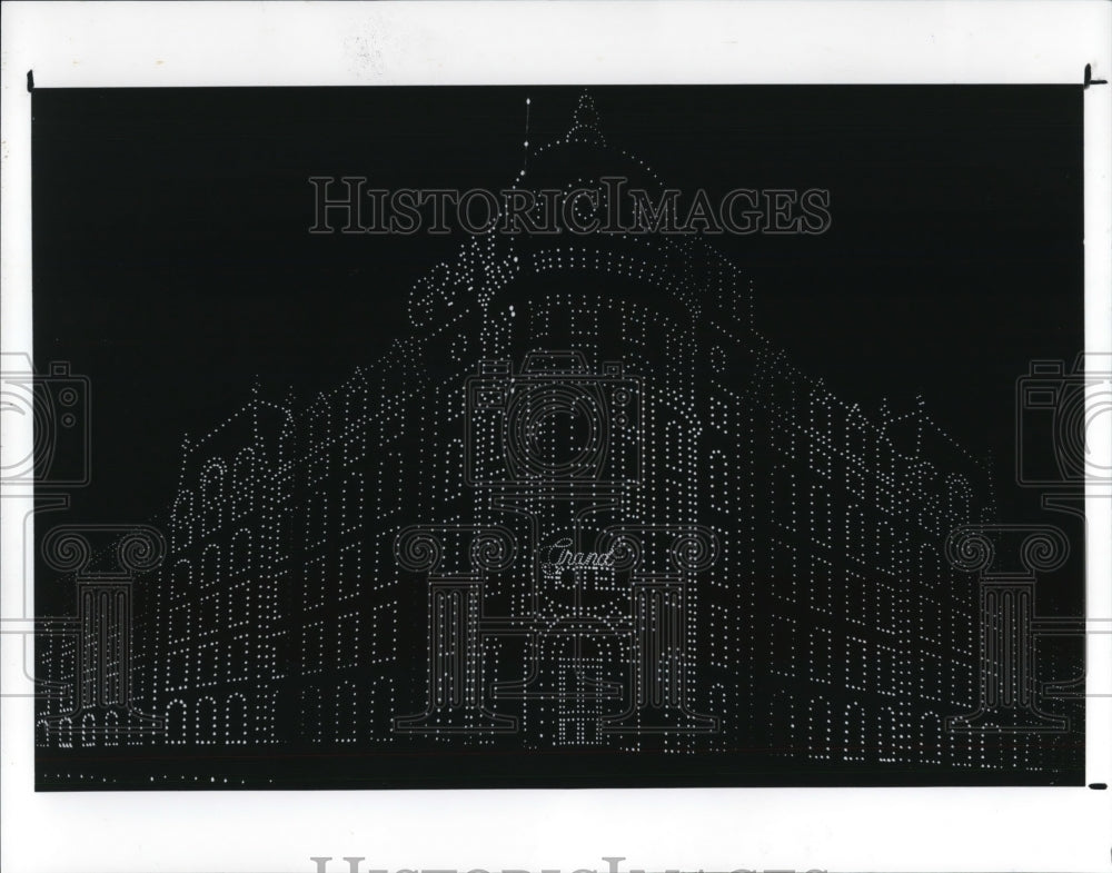 1991 Press Photo View of the Show Curtain from the musical Grand Hotel- Historic Images