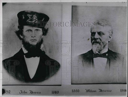 1952 Press Photo John & William Downie, founder & son of William Downie Co.- Historic Images