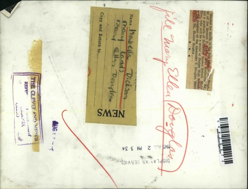 1945 Press Photo Isabella Dickson, Mary Ladds and Mary Ellen Douglas - cva20371