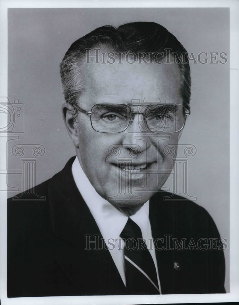 1975 Press Photo Edward E. Carlson, UAL chairman- Historic Images