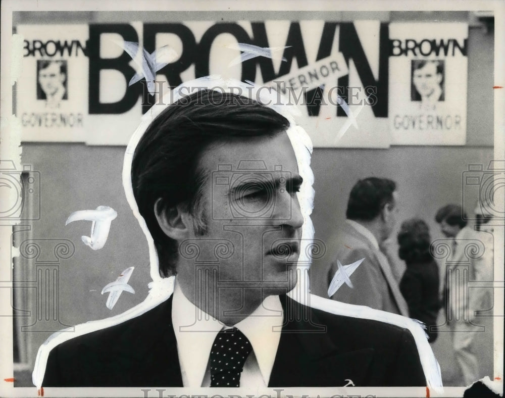 1964 Press Photo Edmond G. Brown, Jr., running for governor of California- Historic Images