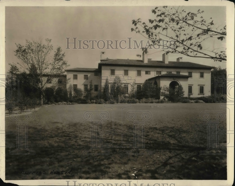 1933 Press Photo Mrs. L.C. Hanna Home in East Boulevard - Historic Images