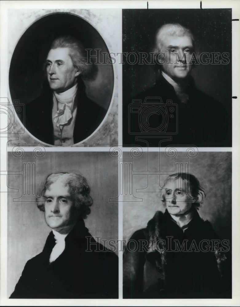 1997 Press Photo Thomas Jefferson who was painted by several artists of his day- Historic Images