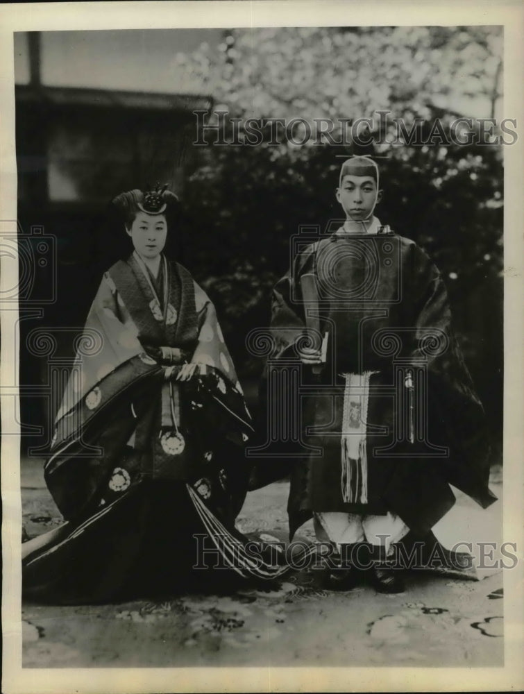 1930 Press Photo Princess Kiku ko Tokugawa with husband Prince Takamatsu- Historic Images