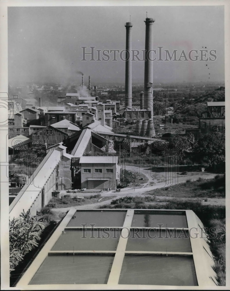 1960 Press Photo Cement Plant at Kaohsiung Taiwan largest cement producer- Historic Images