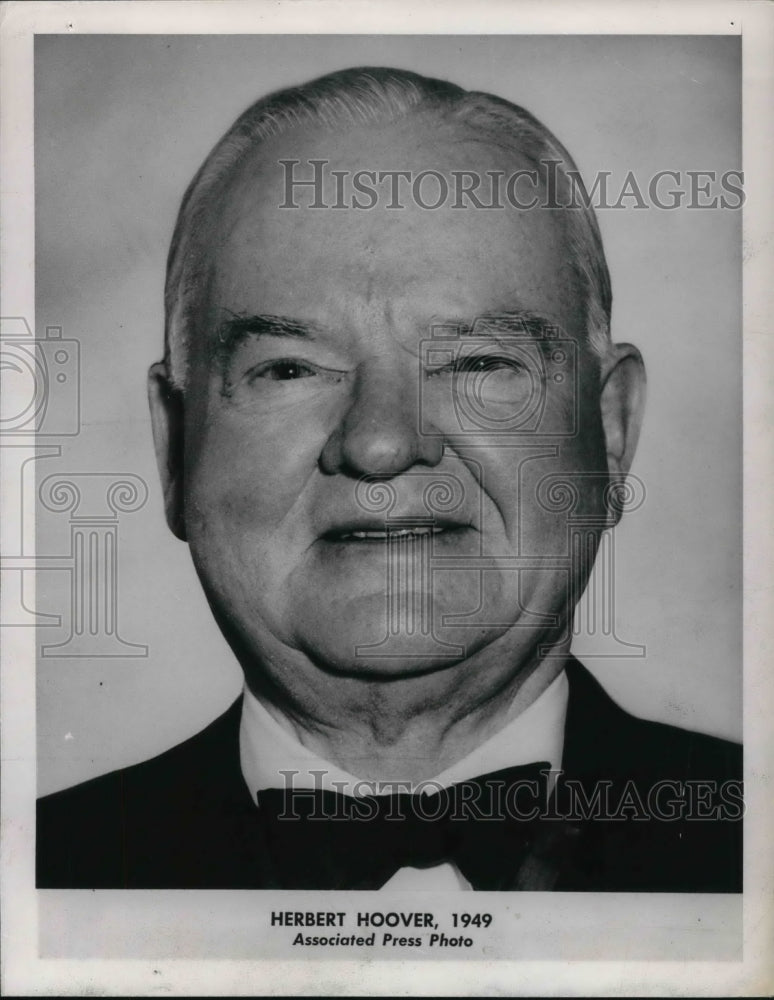 1949 Press Photo The ex President Herbert Hoover - cva22043- Historic Images