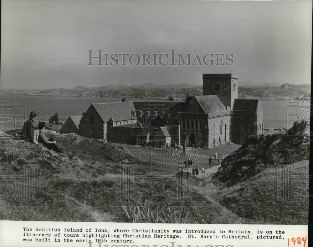 1964 Press Photo St. Mary Cathedral at the Scottish Island of Iona. - cva22124- Historic Images