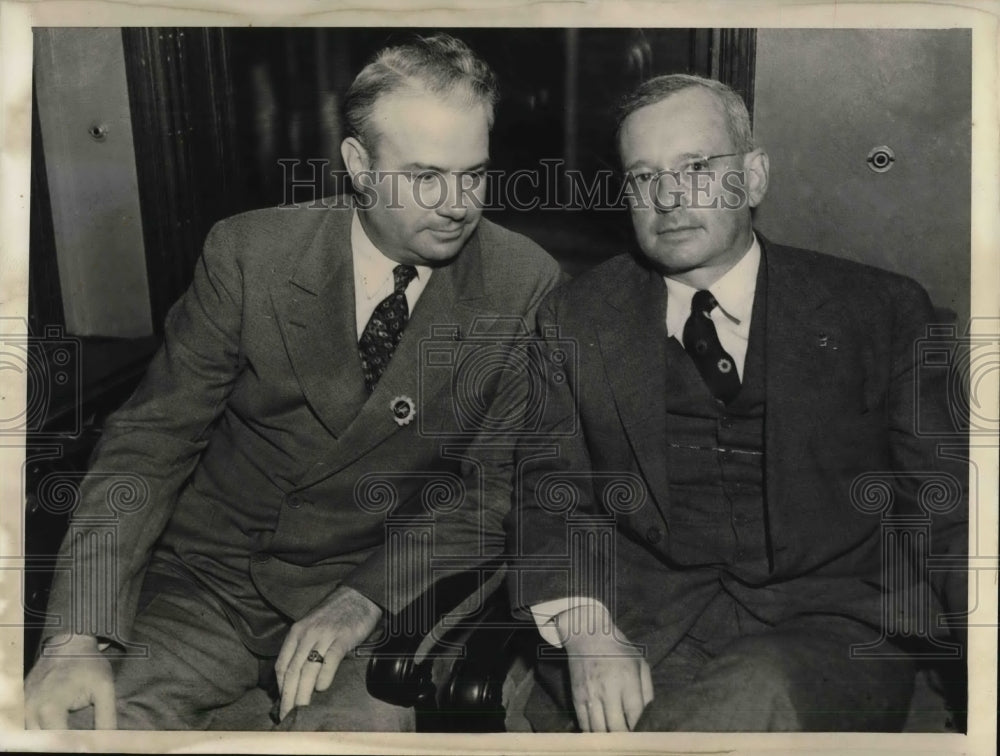 1936 Press Photo John W. Bricker with Alfred Landon - cva22296- Historic Images