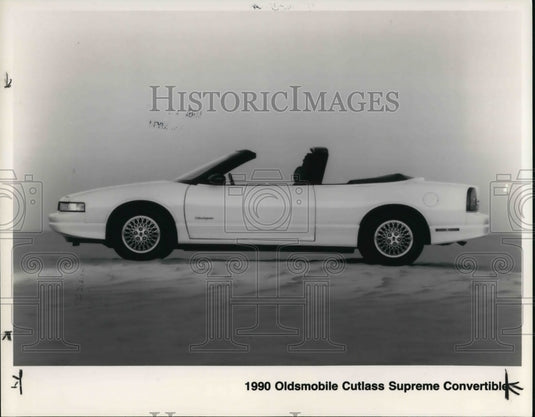 1991 Press Photo Olds-Cutlass Supreme Convertible 1990 Autos model- Historic Images