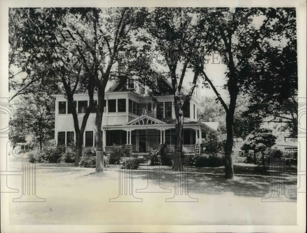 1935 Press Photo Residence of Governor Alfred Landon before election- Historic Images