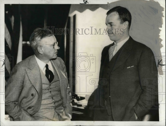 1936 Press Photo Governor Alfred M. Landon & Taft in per-convention conference- Historic Images