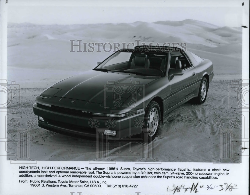 1986 Press Photo The all new Toyota&#39;s Supra- Historic Images