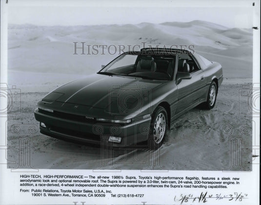 1986 Press Photo The all new Toyota's Supra- Historic Images