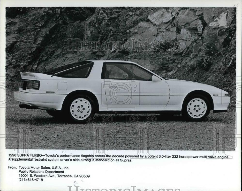 1991 Press Photo The Toyota Supra Turbo, Toyota&#39;s performance flagship- Historic Images