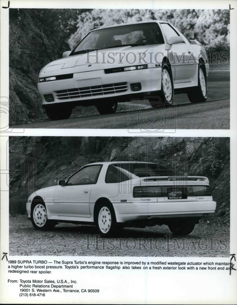 1989 Press Photo The Toyota Supra Turbo- Historic Images