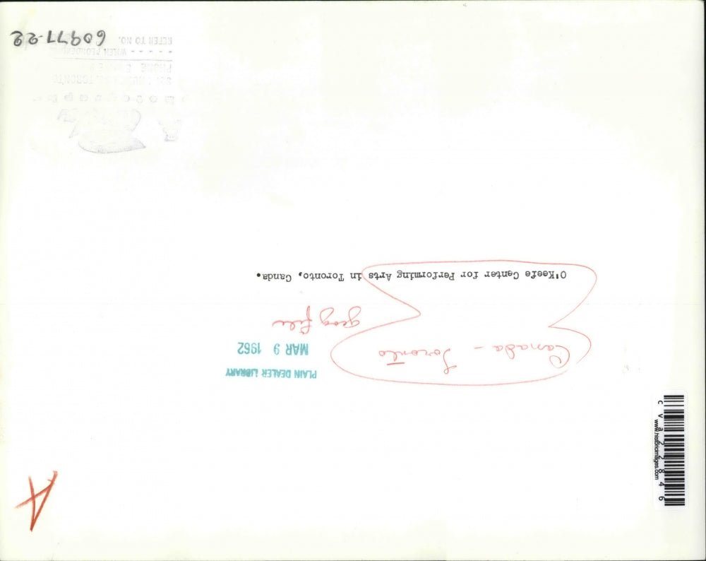 1962 Press Photo O'Keefe Center for performing Arts in Toronto Canada.