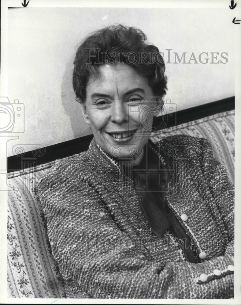 1985 Press Photo Jeane Kirkpatrick, American ambassador &amp; an anti communist - Historic Images