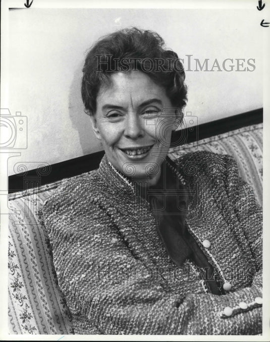 1985 Press Photo Jeane Kirkpatrick, American ambassador & an anti communist - Historic Images