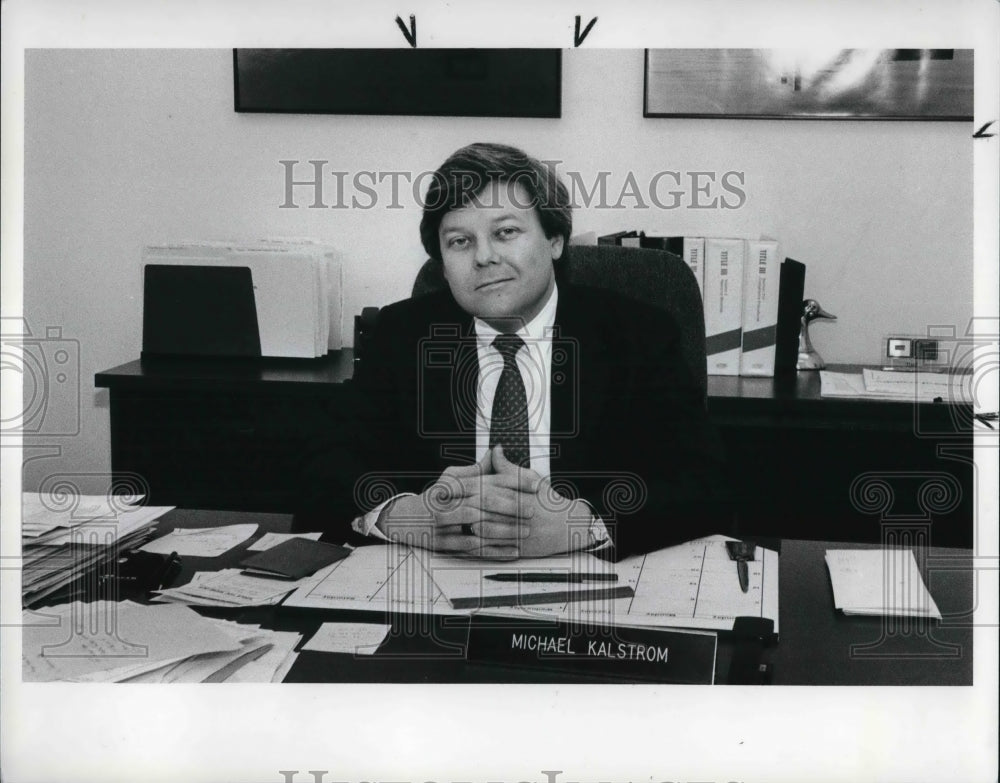 1989 Press Photo Michael S Kalstrom Emergecy Planning in the County - Historic Images