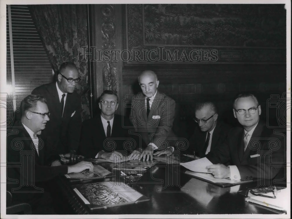 1962 Press Photo Joseph E. Flawery, Clarles P. Lucas, Mayor Ralph S. Locker- Historic Images