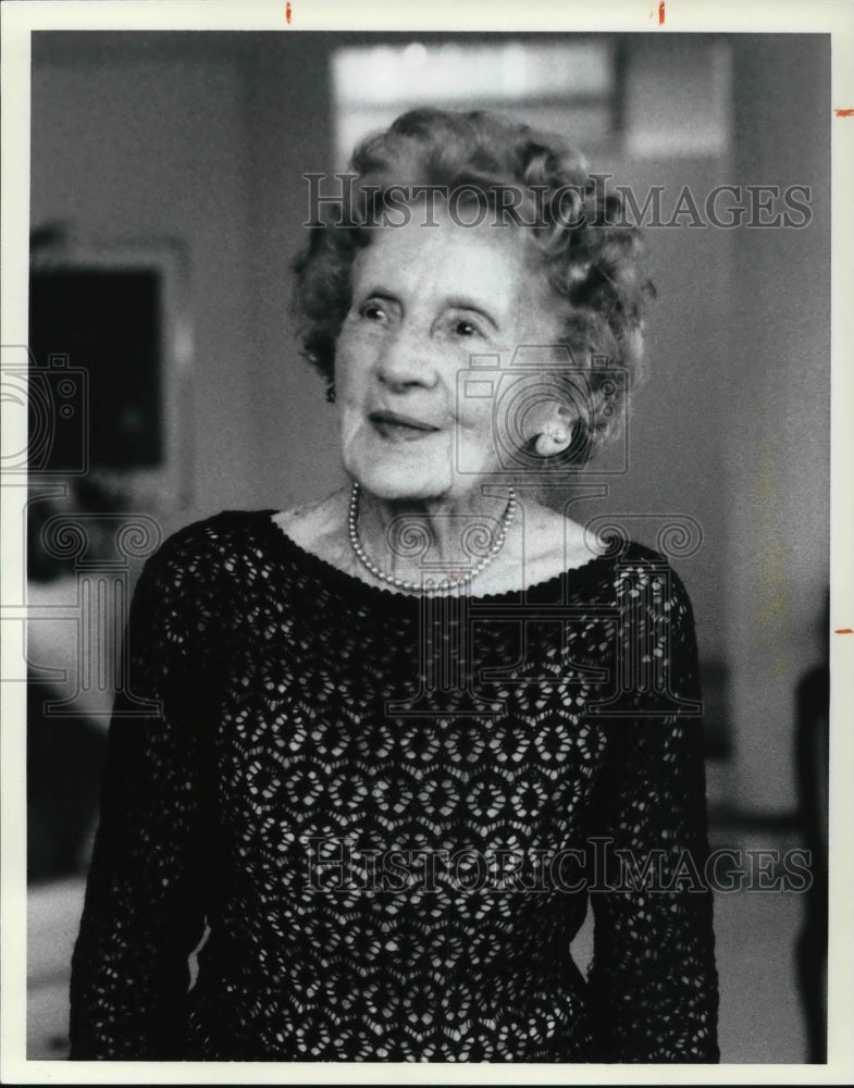 1987 Press Photo Rowena Woodham Jelliffe, founder of Karamu House- Historic Images