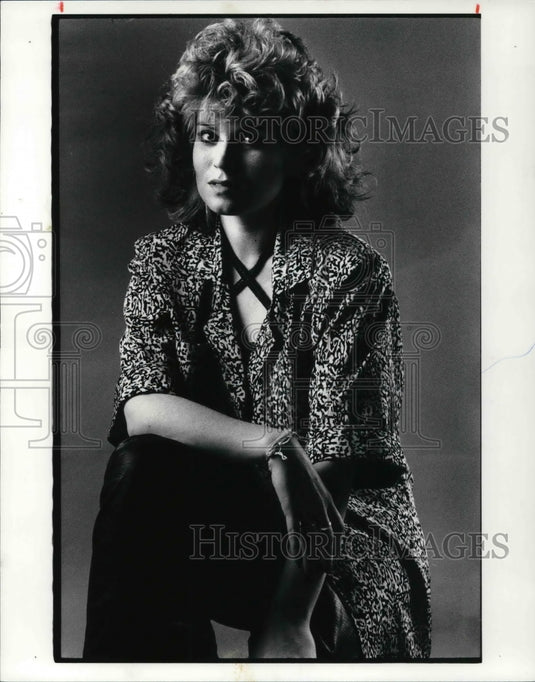 1986 Press Photo Brandy Kellog, disc jockey in Japan - Historic Images