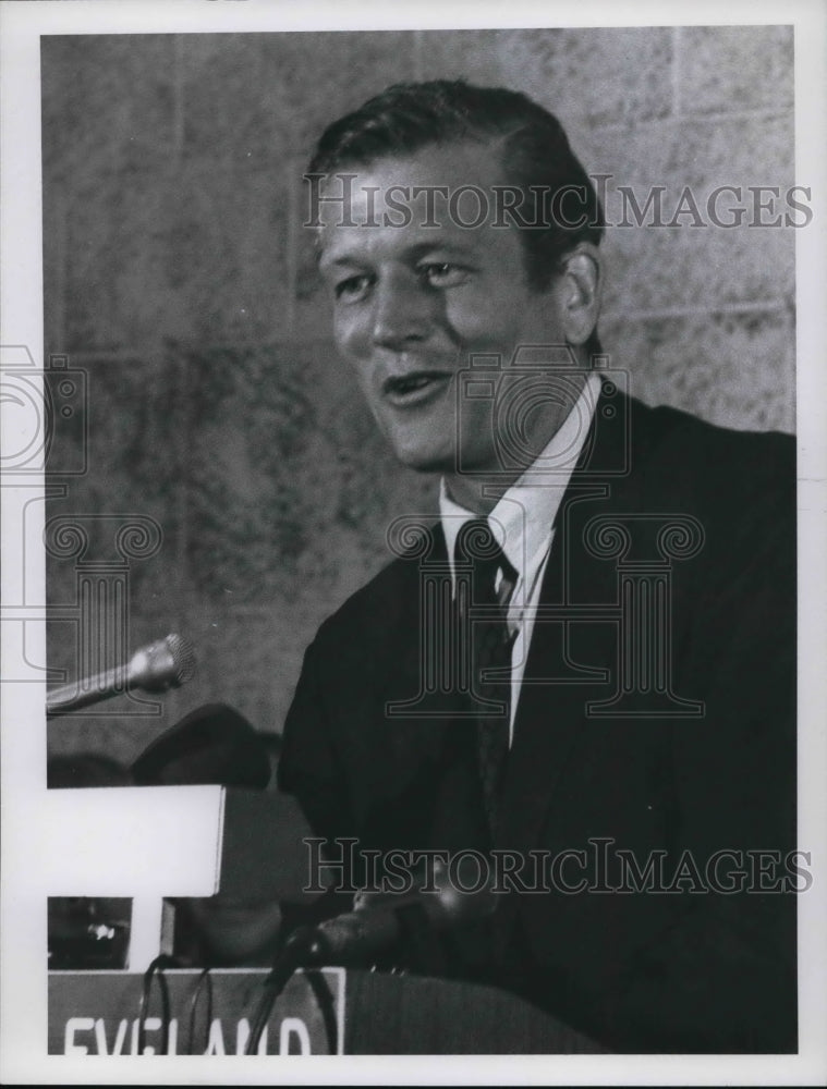 1968 Press Photo New York Mayor John Lindsay visits Cleveland - Historic Images