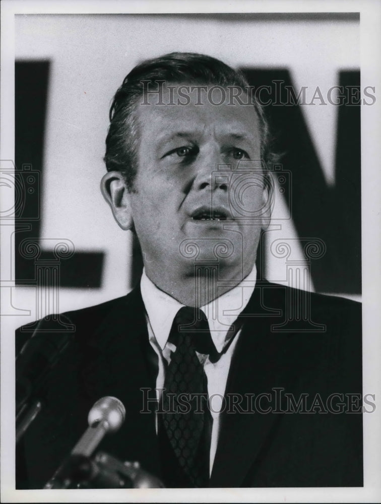 1968 Press Photo New York Mayor John Lindsay visits Cleveland - Historic Images