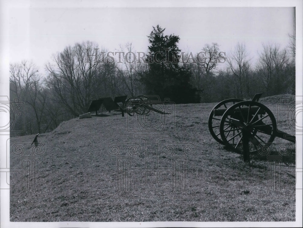 1960 Press Photo The Railroad Redoubt at the Vicksburg National Military Park- Historic Images