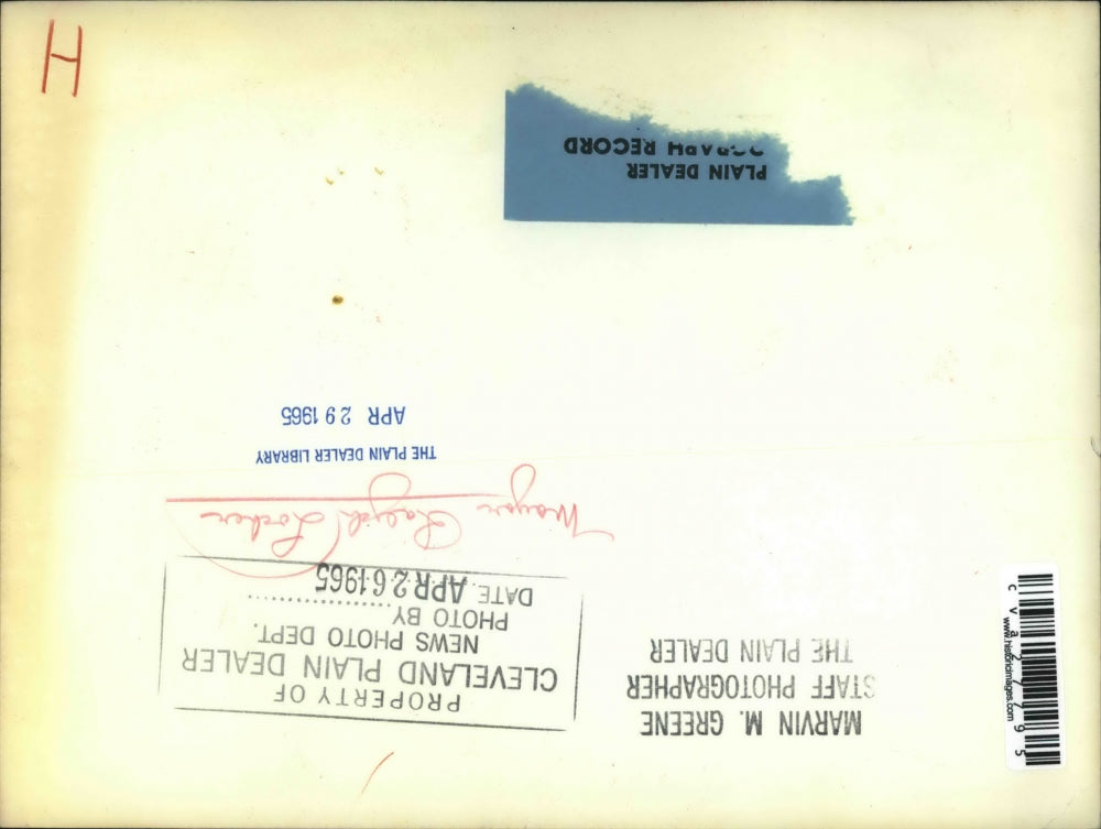 1965 Press Photo Mayor Ralph Locher Holding a Pencil - cva27795