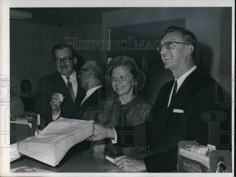 1965 Press Photo Mrs. and Mayor Ralph S. Locher Submit Re-Election Bid- Historic Images