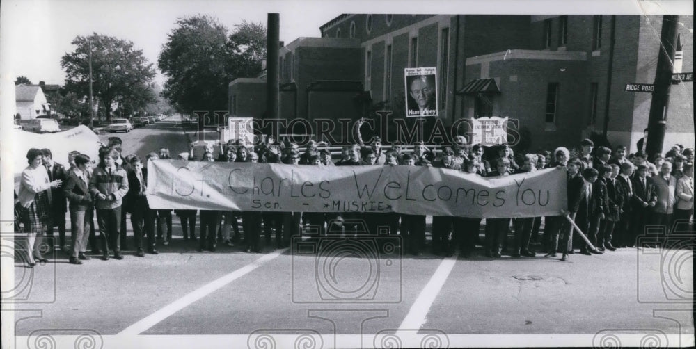 1968 Press Photo Sen Edmund S Muskie VP Campaign- Historic Images