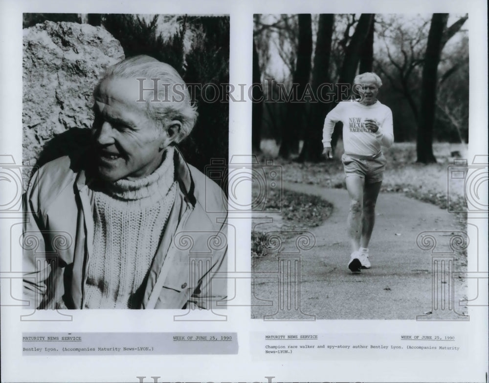 1990 Press Photo Beltley Lyon Champion Race Walker ansd spy story Author - Historic Images