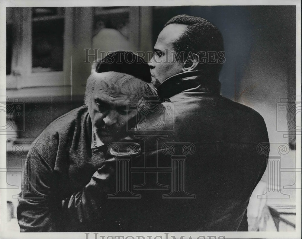 1970 Press Photo Zero Mostel &amp; Harry Belafonte in The Angel Levine - Historic Images